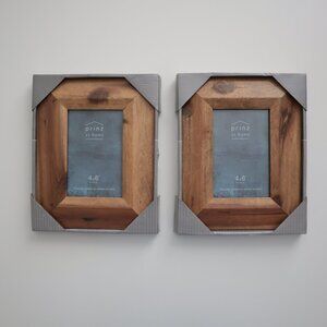 Set of 2 Prinz 4x6 Acacia Wood Picture Frames
